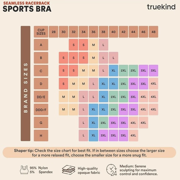 Truekind Seamless Racerback Reactive Sports Bra Navy & White XL - Picture 3 of 3